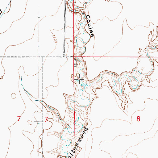 Topographic Map of Tiber Coulee, MT