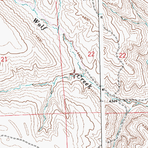 Topographic Map of Tiger Gulch, MT