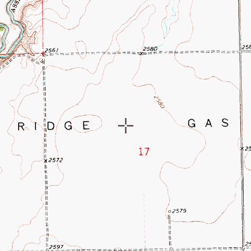 Topographic Map of Tiger Ridge Gas Field, MT