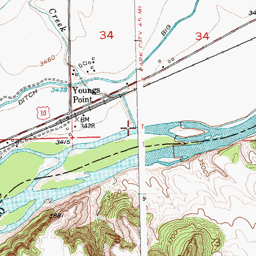 Topographic Map of Tilden Creek, MT
