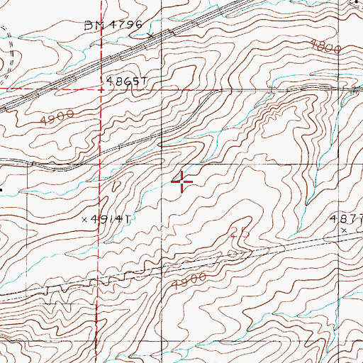 Topographic Map of Timber Canyon, MT