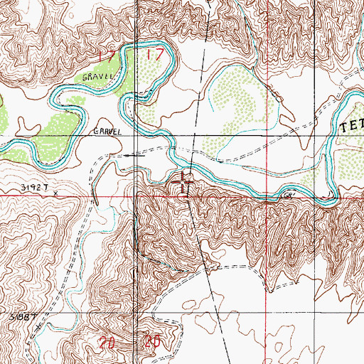 Topographic Map of Timber Coulee, MT