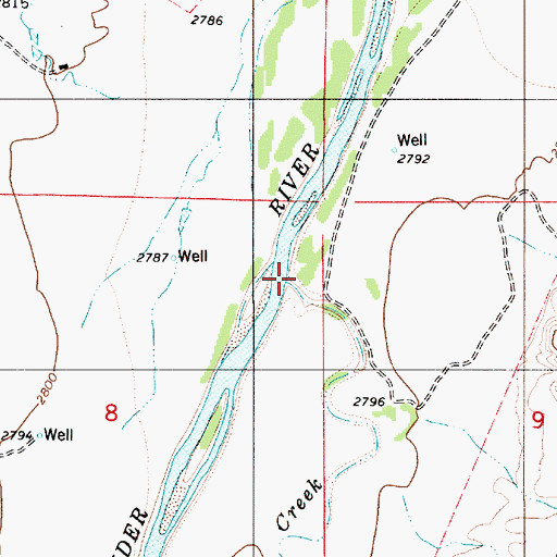 Topographic Map of Timber Creek, MT