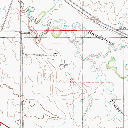 Topographic Map of Timber Creek, MT
