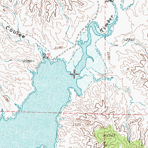 Topographic Map of Timber Creek, MT