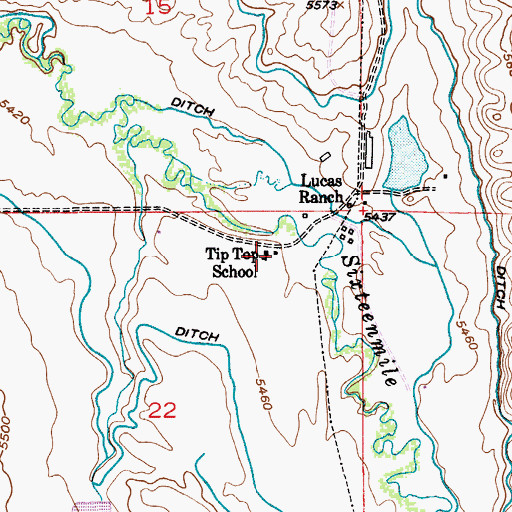 Topographic Map of Tip Top School (historical), MT
