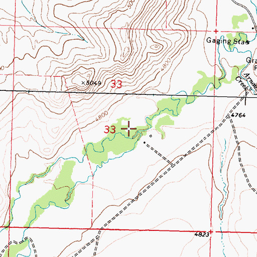 Topographic Map of Toad Creek, MT