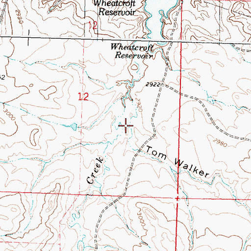 Topographic Map of Tom Walker Coulee, MT