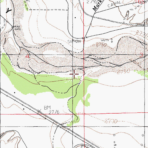 Topographic Map of Matthews Wash, AZ