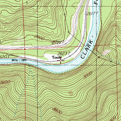 Topographic Map of Toole, MT