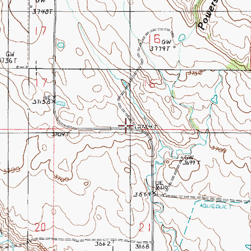 Topographic Map of Toole School (historical), MT