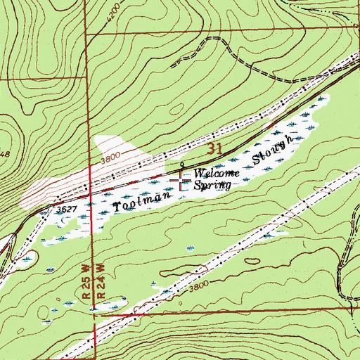 Topographic Map of Toolman Slough, MT