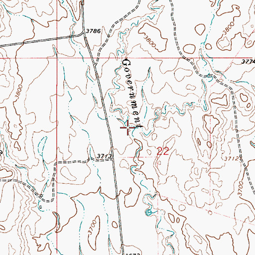 Topographic Map of Tootsie Creek, MT