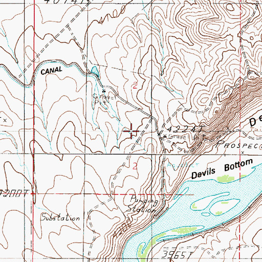 Topographic Map of Toston Tunnel, MT