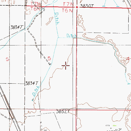 Topographic Map of Townsend Valley, MT