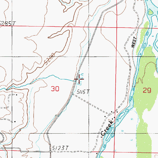 Topographic Map of Trail Creek, MT