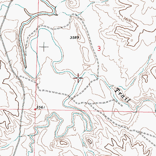 Topographic Map of Trail Creek, MT