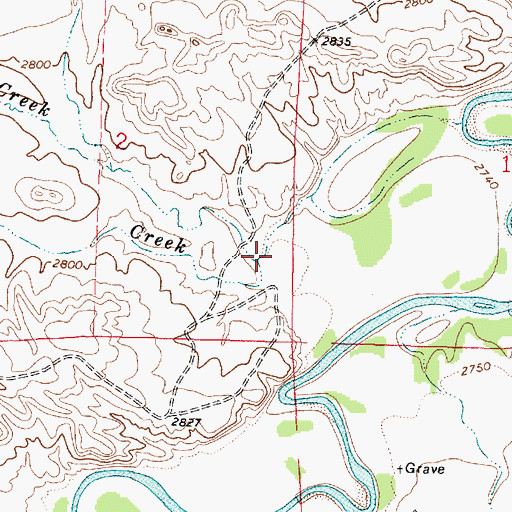 Topographic Map of Trail Creek, MT