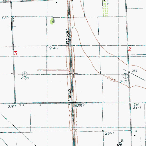 Topographic Map of Mud Slough Ditch, AR
