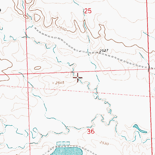 Topographic Map of Tressler Coulee, MT