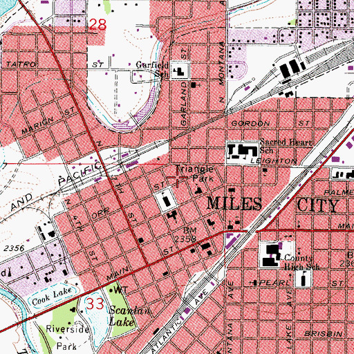 Topographic Map of Triangle Park, MT