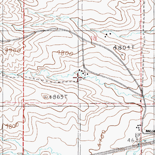 Topographic Map of Tribble Ranch, MT