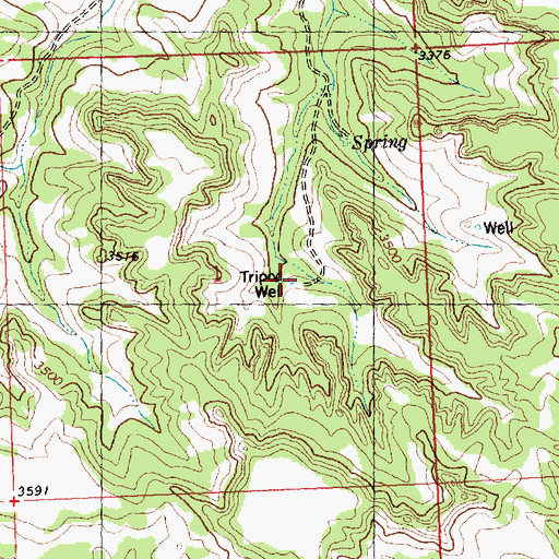 Topographic Map of Tripod Well, MT