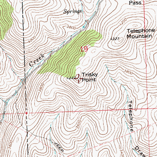 Topographic Map of Trisky Point, MT
