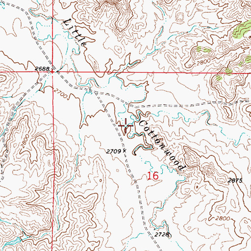 Topographic Map of Trough Creek, MT