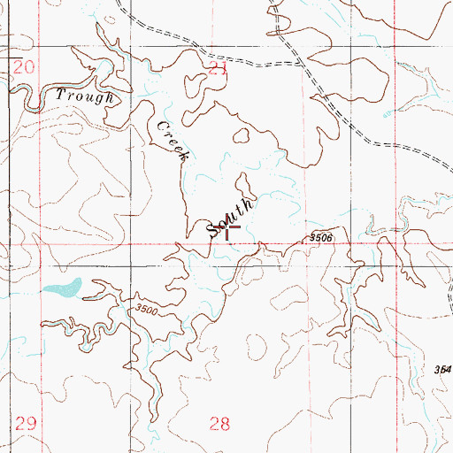Topographic Map of Trough Creek, MT