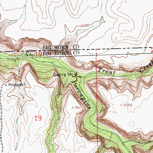 Topographic Map of Trout Creek, MT