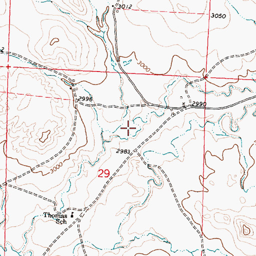 Topographic Map of Tuccori Coulee, MT