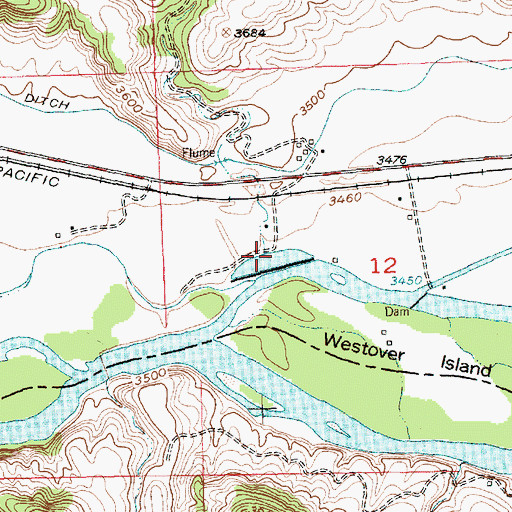 Topographic Map of Tucker Creek, MT