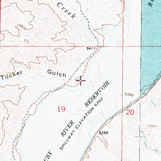 Topographic Map of Tucker Gulch, MT