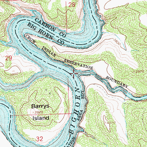Topographic Map of Twentymile Creek, MT