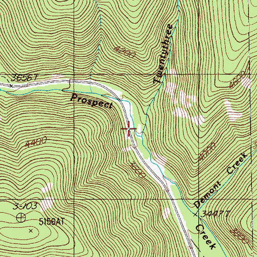 Topographic Map of Twentythree Mile Creek, MT
