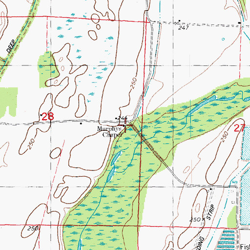 Topographic Map of Murphys Chapel, AR