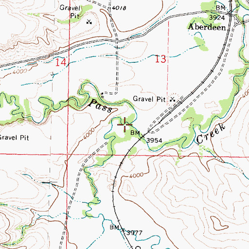 Topographic Map of Twin Creek, MT