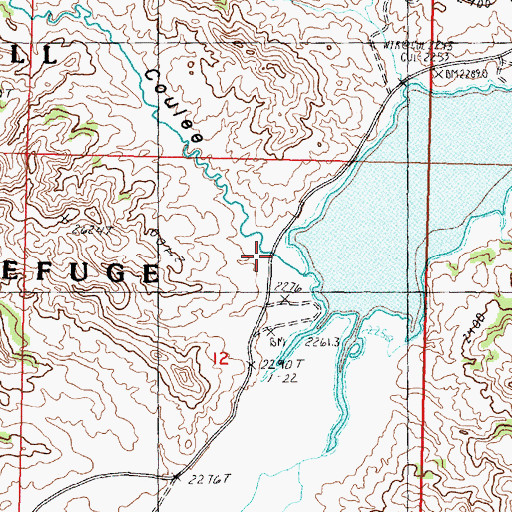 Topographic Map of Two Deer Coulee, MT