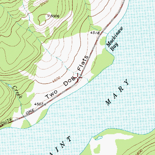 Topographic Map of Two Dog Flats, MT