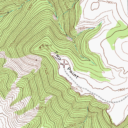 Topographic Map of Two Point, MT