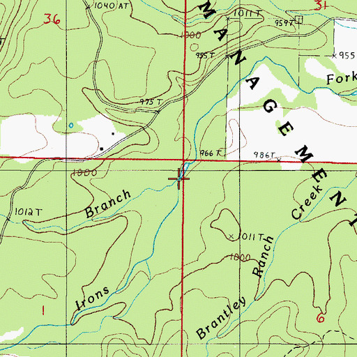 Topographic Map of Narrows Branch, AR