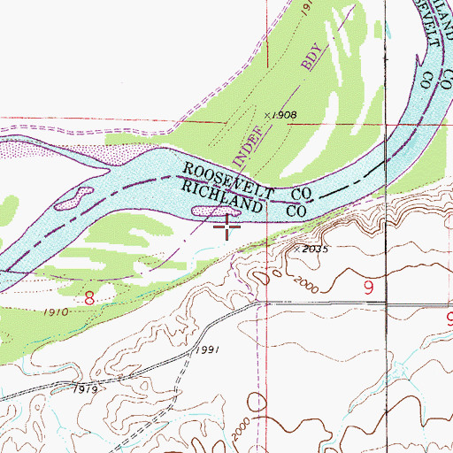 Topographic Map of Twomile Creek, MT