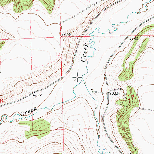 Topographic Map of Tyler Creek, MT