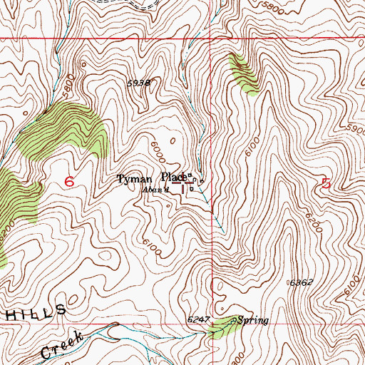 Topographic Map of Tyman Place, MT
