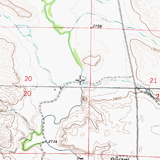 Topographic Map of Udee Creek, MT