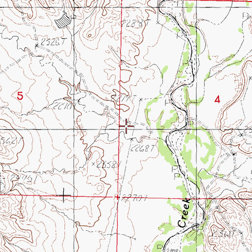 Topographic Map of Uhlan Coulee, MT
