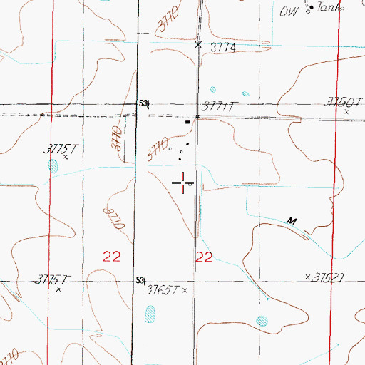 Topographic Map of Uleberg School (historical), MT