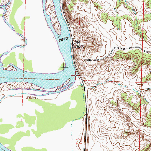 Topographic Map of Unknown Creek, MT
