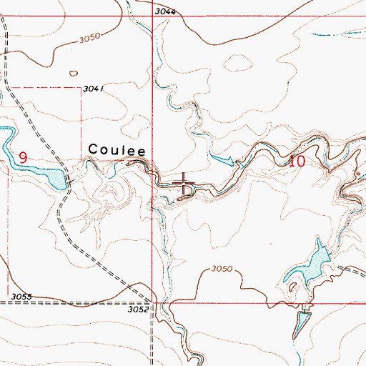 Topographic Map of Uphill Creek, MT